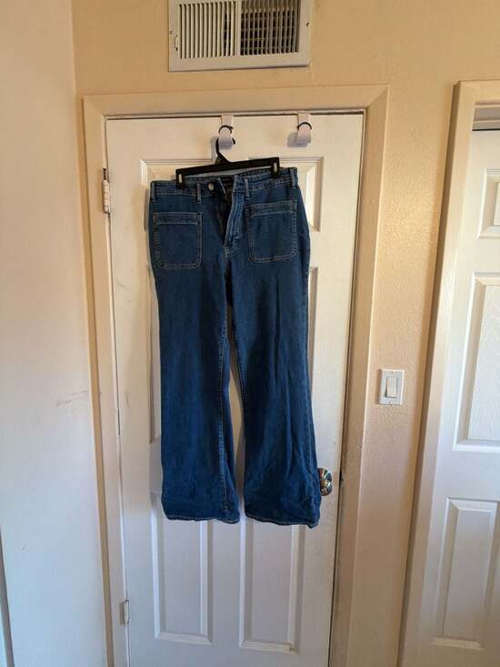 Free Assembly Denim - Free Assembly Women's High Rise Patch Pocket Flare Jeans HOM1226-J